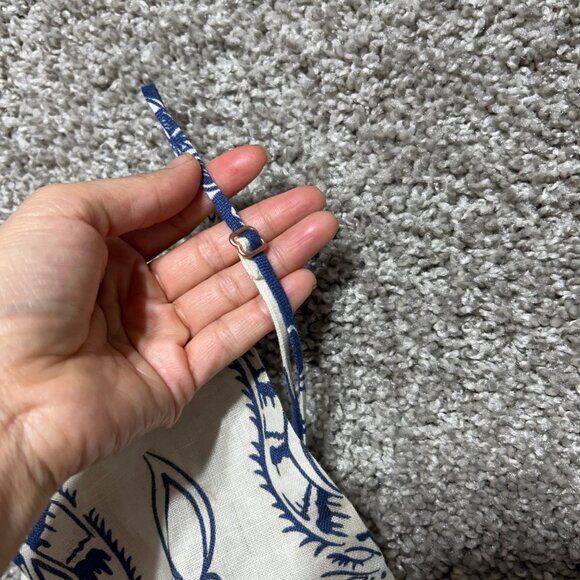 Johanna Ortiz Womens Sz 12 White Afternoon in Fez Linen Crop Bralette Top Cream - Picture 10 of 12